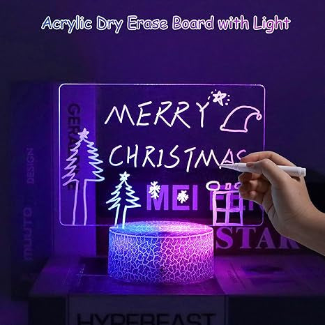 Customizable LED Note Board - Erase & Rewrite, Light Up Your Messages